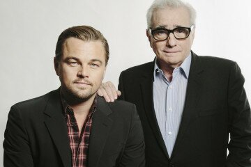 This Dec. 15, 2013 photo shows American actor Leonardo DiCaprio, left, with American film director Martin Scorsese in New York. DiCaprio stars in the Scorsese film, "The Wolves of Wall Street." (Photo by Victoria Will/Invision/AP)